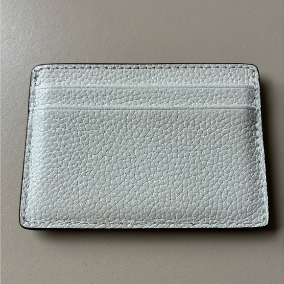 Michael Kors White Pebbled Leather Card  Case with Silver Hardware NWOT - Picture 4 of 5